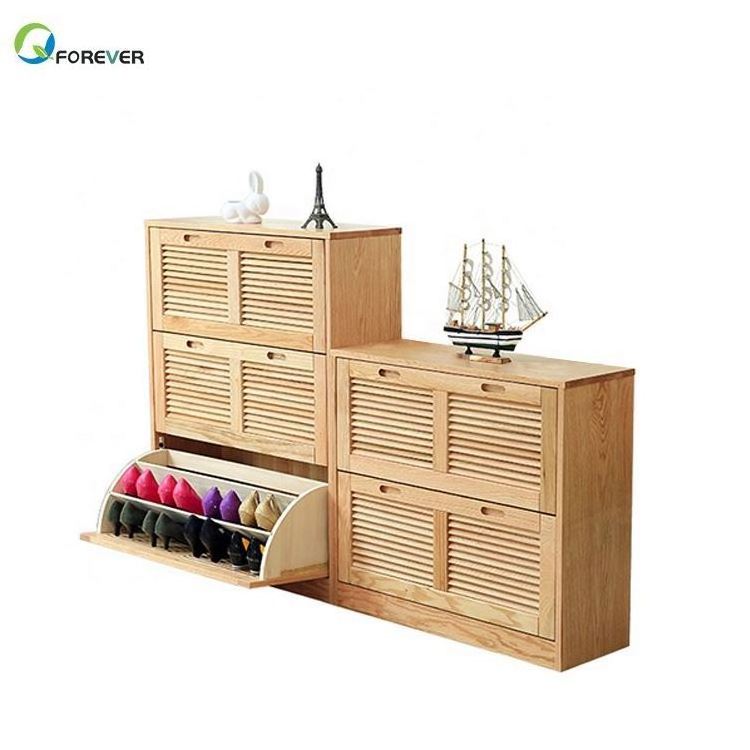 YQ JENMW Economical Solid Wood Japanese style Bucket Shoe Shoe Storage Cabinet