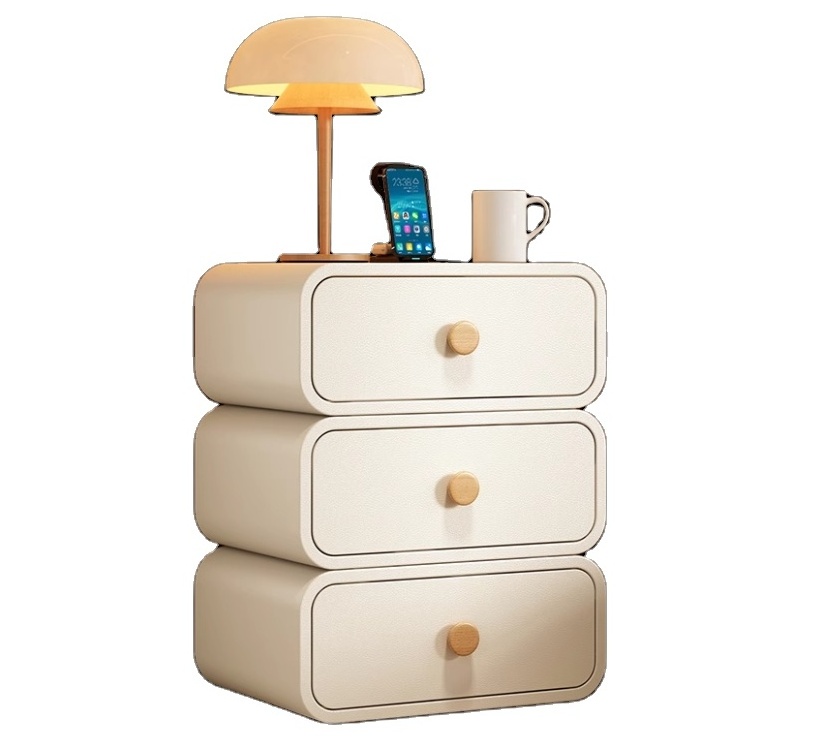 Multi functional intelligent bedside table with fingerprint lock, USB plug, bedside storage cabinet