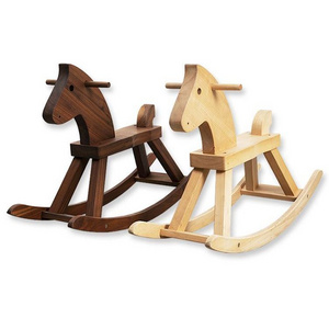 YQ JENMW All solid wood wooden horse children's rocking horse toddler toys adults can sit