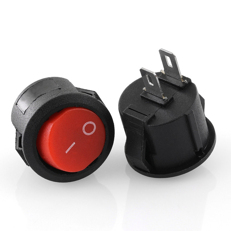 kcd2-106A-101Wholesale 2pin rleil 23mm Diameter Round ON-OFF electric rocker switch waterproof switch DIA23 ROUND ROCKER SWITCH