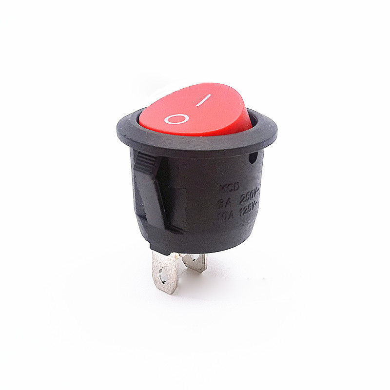 kcd2-106A-101Wholesale 2pin rleil 23mm Diameter Round ON-OFF electric rocker switch waterproof switch DIA23 ROUND ROCKER SWITCH