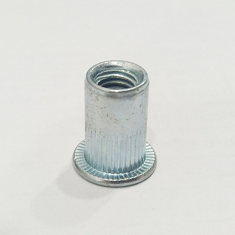 China wholesale pop flat head blind rivet pressure threaded inserts 10mm m4 m5 m6 m8 m3 m12 carbon steel rivet nut