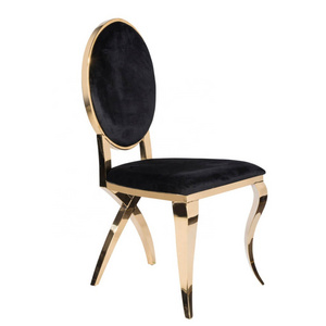 Black metal wedding hall banquet chair