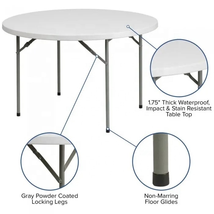 Outdoor folding tables and chairs sets for events