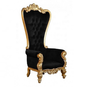 Wholesale multi color black pink king and queen throne chair