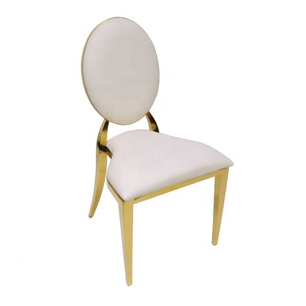 Stainless steel gold stackable luxury louis events hotel banquet wedding chairs for decor hall restaurant reception