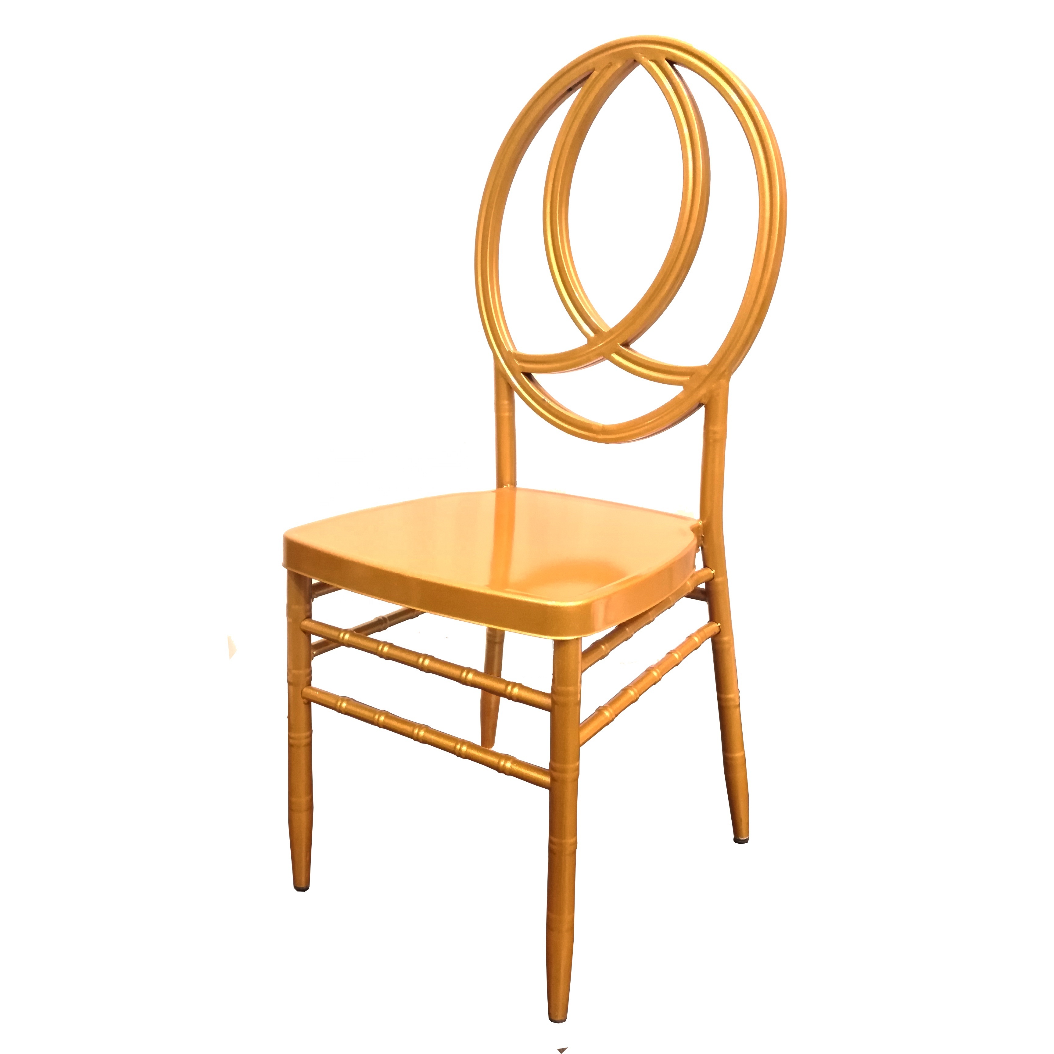 Wholesale high quality infinity gold stainless steel banquet chair