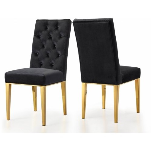 Black velvet luxury stainless steel metal frame washington wedding hotel dining chairs modern with gold frame for indoor