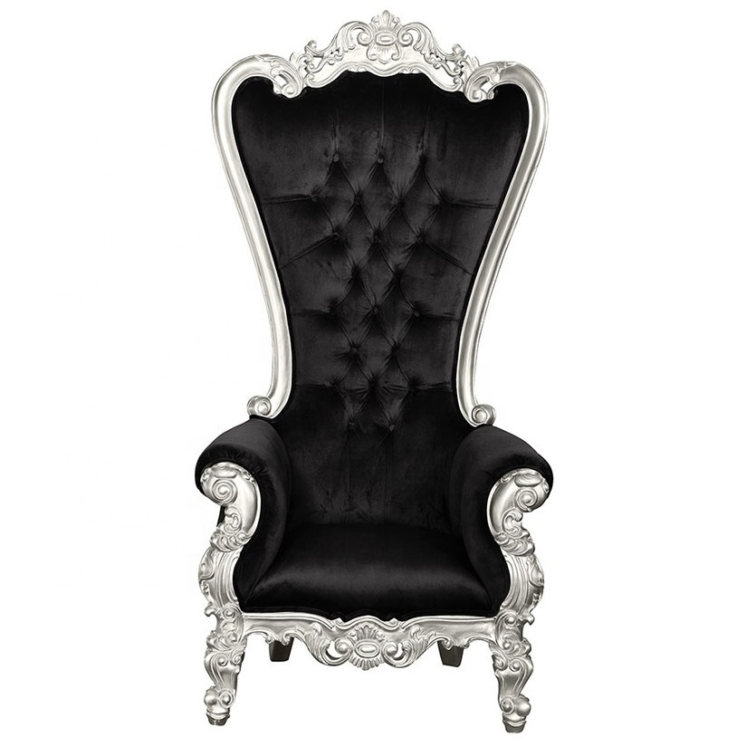 Wholesale multi color black pink king and queen throne chair