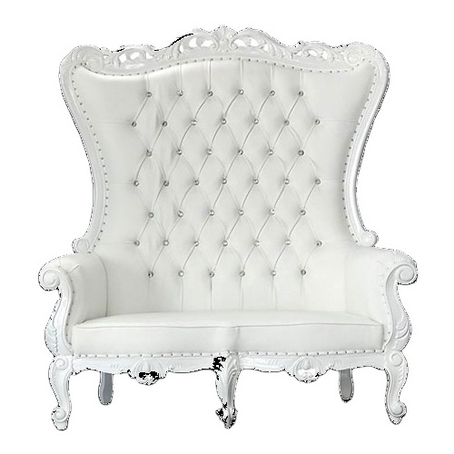 Different color options wide bride and groom throne chair for wedding 2 seats