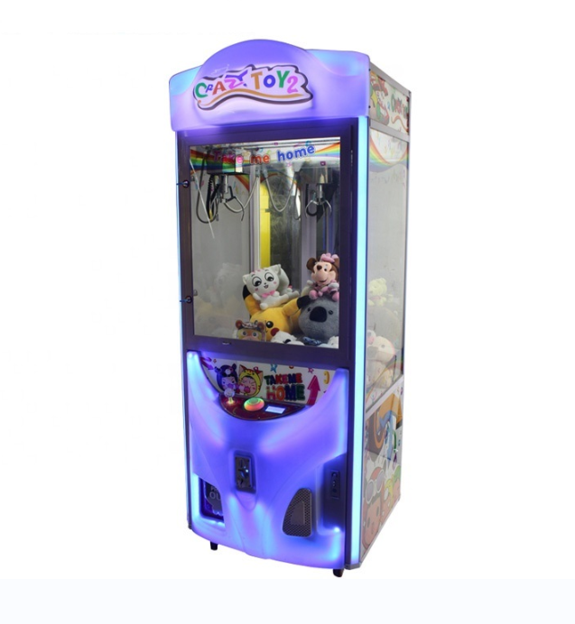 New Arrival Arcade Plush Toys Vending Crazy Toy 2 Claw Crane Game Machine Claw Machine