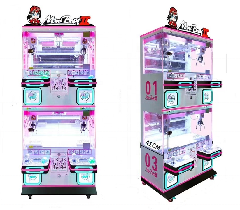 Shopping Mall  Coin Operated New 4 Players Mini Baby Claw Machine Toys Catcher Crane Vending Machine