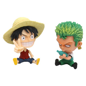 Popular product One pieces 9cm Mini Luffy Roronoa Zoro PVC Anime resin Model Toy Anime action Figures