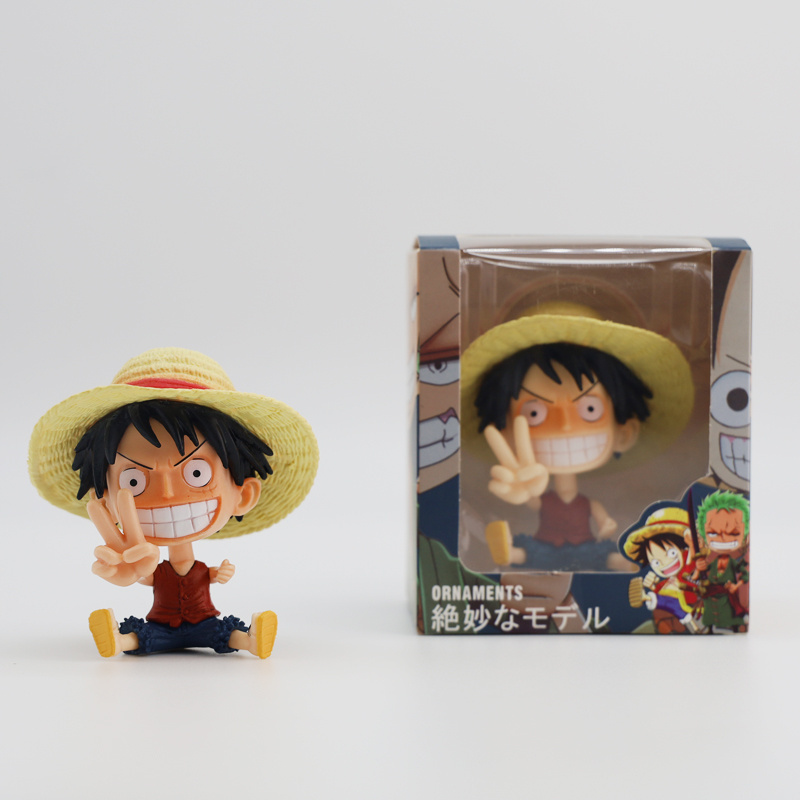 Popular product One pieces 9cm Mini Luffy Roronoa Zoro PVC Anime resin Model Toy Anime action Figures