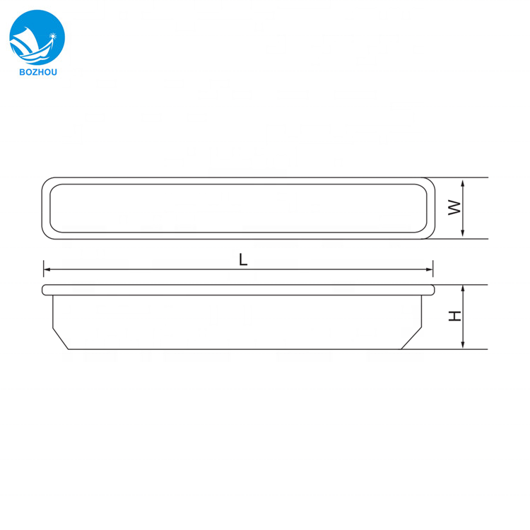 Transparent light diffuser PC lampshade for marine 20W 40W fluorescent pendant light