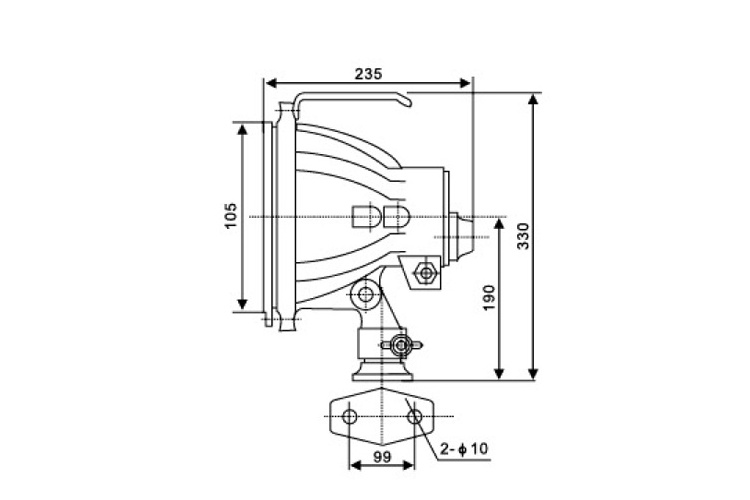 Bozhou Marine IMPA 792028 792029 TG8 12v 24v outdoor marine watertight spot light