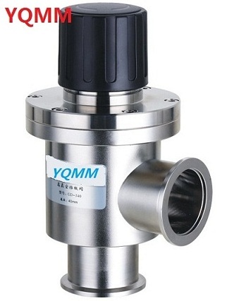 STAINLESS STEEL MANUAL VACUUM ANGLE VALVE WITH KF CF ISO FLANGE AND BELLOW SEALED GD-J