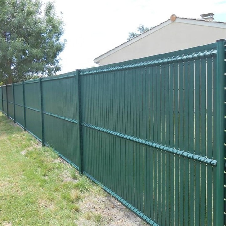 3D Panel Fence Occultation PVC kit cloture Security Privacy Panel Strip Garden  panneau grillage rigide vert 250m Galvanize Mesh