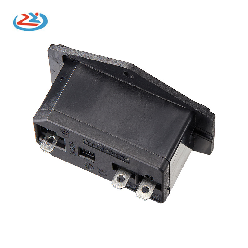 AC Power Socket Switch With Lamp With Fuse Holder With Ear 10A / 250V 10A 250VAC 3 Pin iec320 C14 inlet connector plug