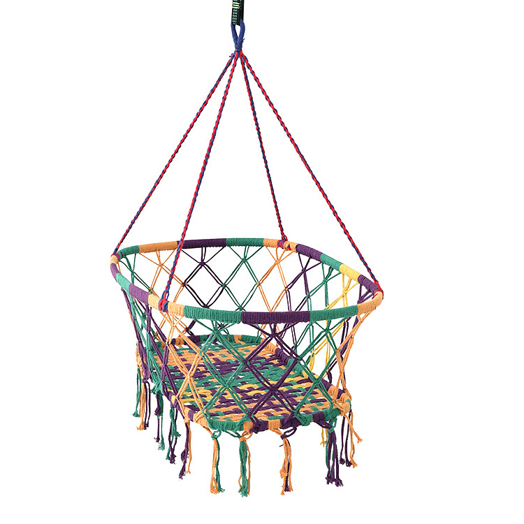 Baby Kids Sleeping Hanging Chair Handmade Macrame Cotton Indoor Outdoor Hanging Hammock Swing