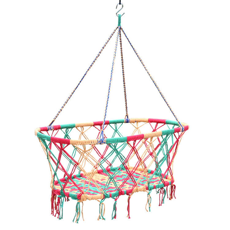 Baby Kids Sleeping Hanging Chair Handmade Macrame Cotton Indoor Outdoor Hanging Hammock Swing