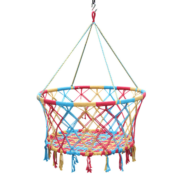 Baby Kids Sleeping Hanging Chair Handmade Macrame Cotton Indoor Outdoor Hanging Hammock Swing