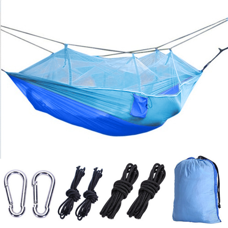 Outdoor Mosquito Net Free Standing Hammock Portable Camping Parachute Nylon Hammock