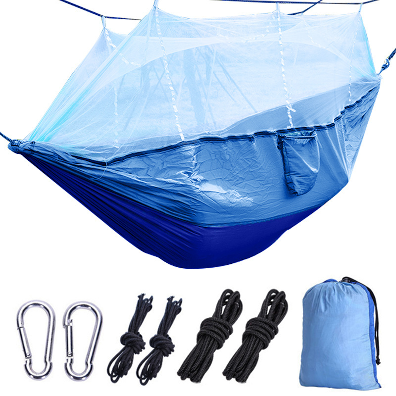 Outdoor Mosquito Net Free Standing Hammock Portable Camping Parachute Nylon Hammock