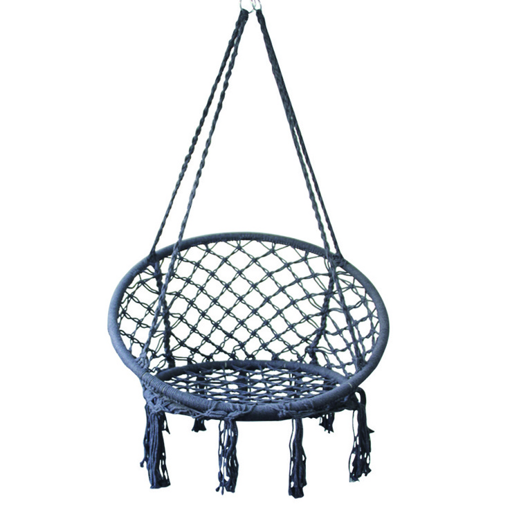 Amazon Hot Sale Customizable Swing Macrame Hanging Chair With Pillow Cushion