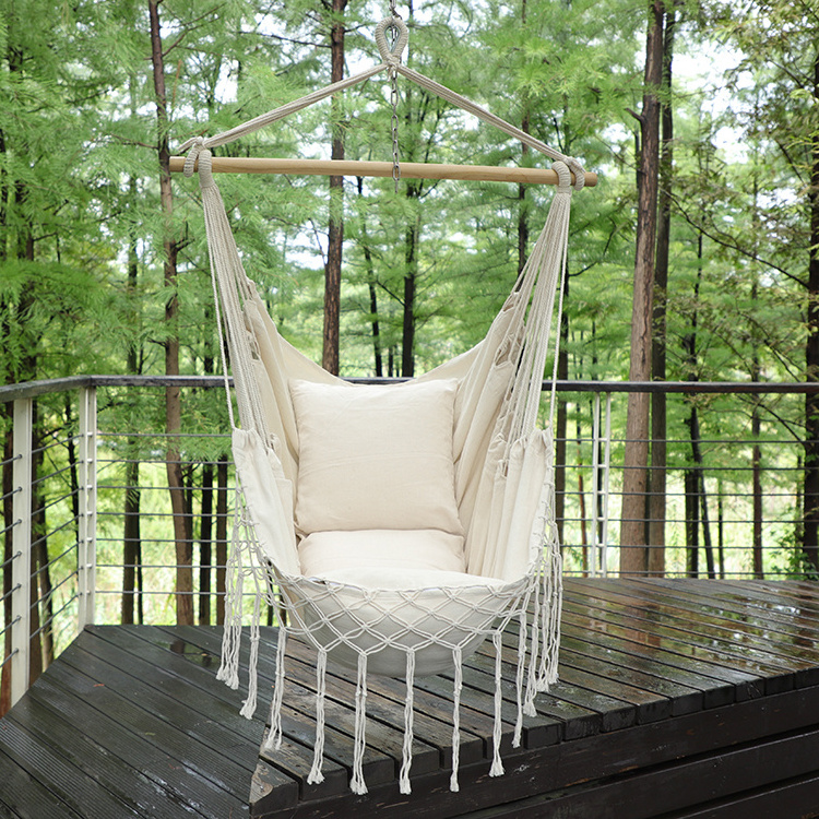 Oversized Hammock Chair With Hanging Hardware Kit Swing Chair For Indoor Outdoor Max 330 Lbs Include Carry Bag Cushions