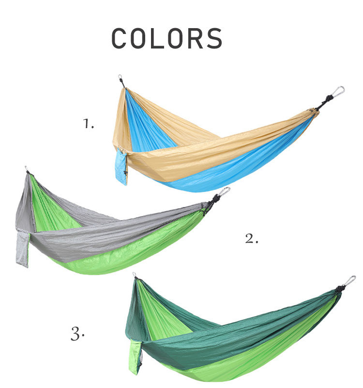 Parachute Cloth Hammock Outdoor Double Leisure Hammock Small Wholesale 210t Nylon Hammock