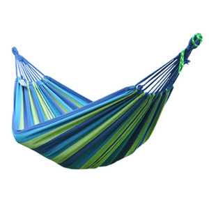 Pirny Outdoor Camping Striped Color Cotton Canvas Tree Small Size Hammock Chair For Children Cotton Rope Freestanding Hammock