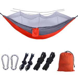 Outdoor Windproof Portable Nylon Camping 260*140cm Hammock Camouflage Covered Hammocks With Mosquito Netting