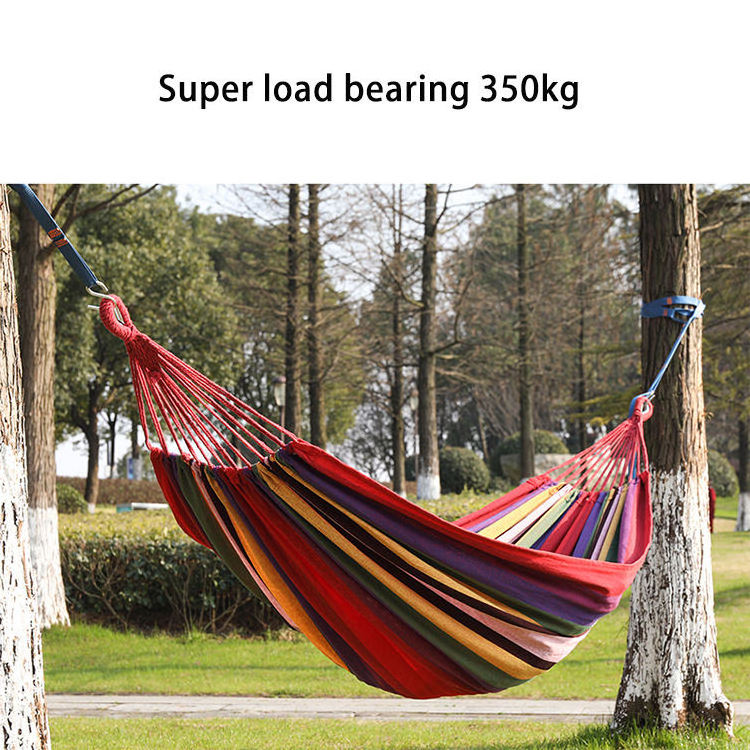 Low Moq Fast Delivery Outdoor Garden Adult Folding Cotton Hanging Swing Bed Macrame Hammock Stand With Metal Frame