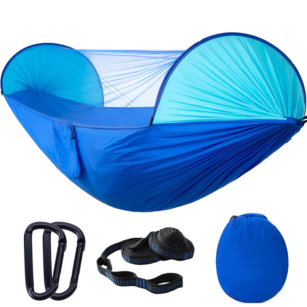 Quick Open Outdoor Hammock Camping Pop-up Light Portable Hammocks Tent Travel Hiking Hammock With Mosquito Net