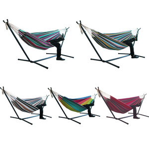 Outdoor Portable Two-person  Thicken Swing Bed Folding Camping Double Hammock Chair With Stand