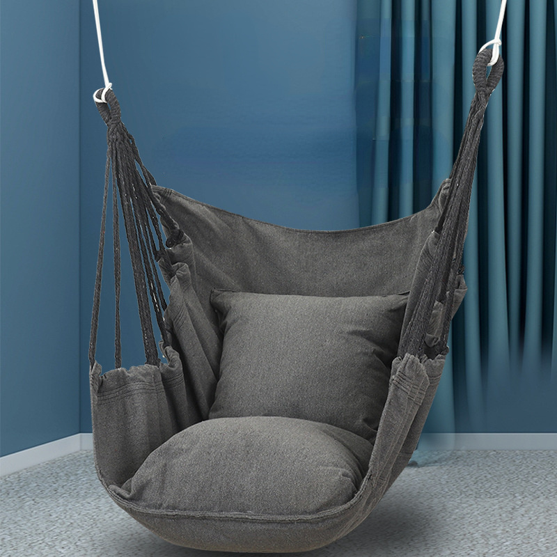 Indoor Bedroom Leisure Hanging Chair Outdoor Hanging Rope Swing Large Canvas Hammock Chair