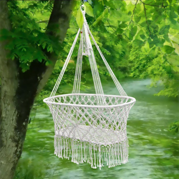 Pirny Kids Sleeping Bag Baby Cradle Swing Bed Macrame Cotton Hammock Hanging Chair Baby Swing