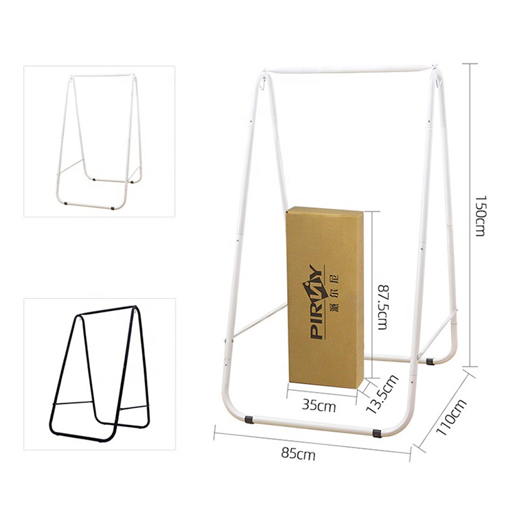 Outdoor Sprayed Iron Pipe Frame Foldable Standing Hanging Chair Stainless Steel Iron Pipe Hammock Stand