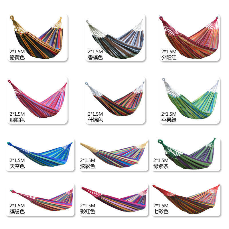 Wholesale Indoor & Outdoor Cotton Hammock, Portable Hammock Quick Dry for Backyard, Villa, Farmhouse, Courtyard,  Bedroom