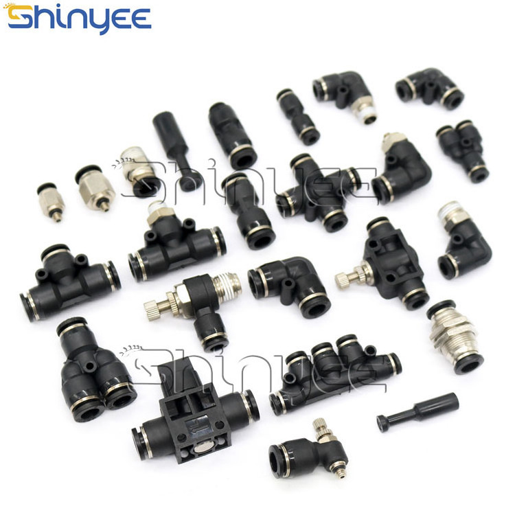 stainless steel pneumatic fitting elbow aluminum fitting 3/8 npt elbow 1/4 push connector connect pipe component air