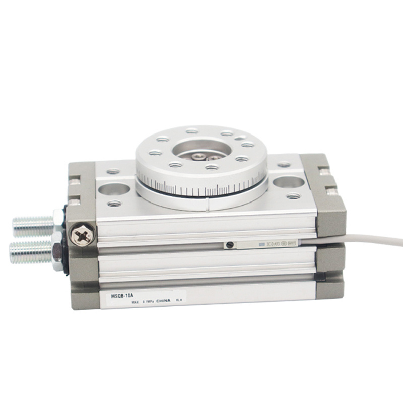 SHINYEE msqb pneumatic cylinder 90 180 Degree Rack Pinion Swing Solid Rotary Table SMC type Double acting rotary actuator