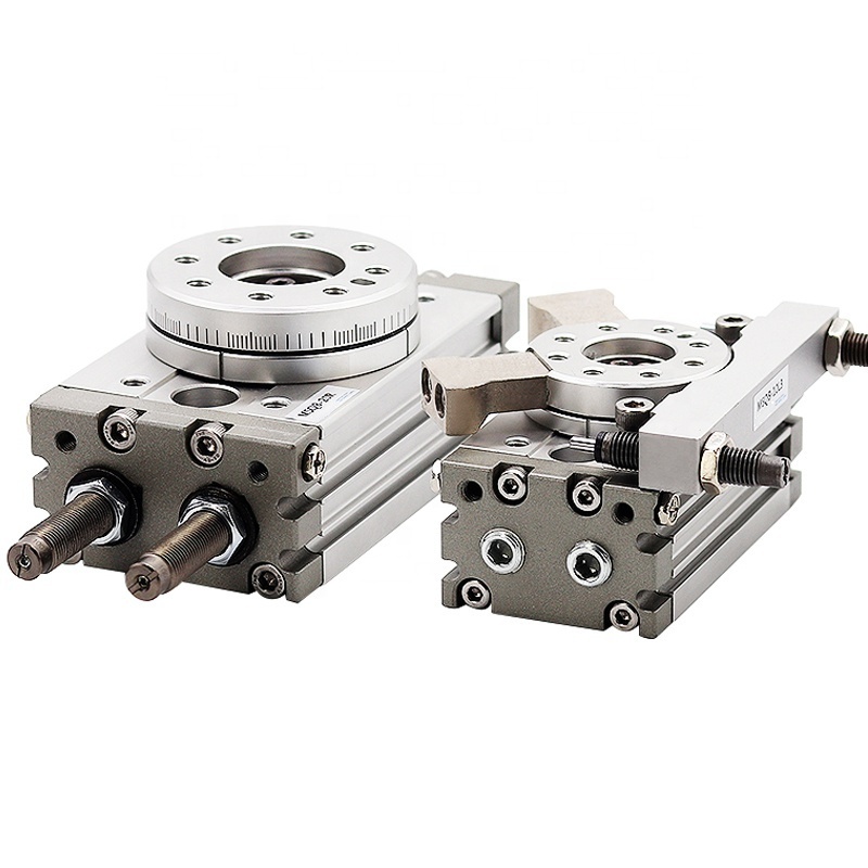 SHINYEE msqb pneumatic cylinder 90 180 Degree Rack Pinion Swing Solid Rotary Table SMC type Double acting rotary actuator