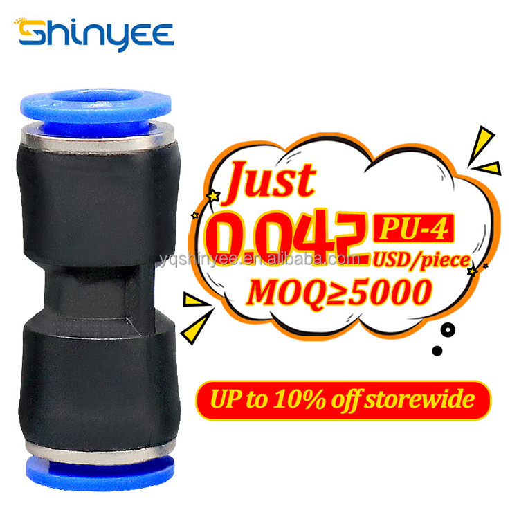 SHINYEE Factory PU series pneumatic connector plastic air quick pex fittings bulkhead fitting 51 tube fittings