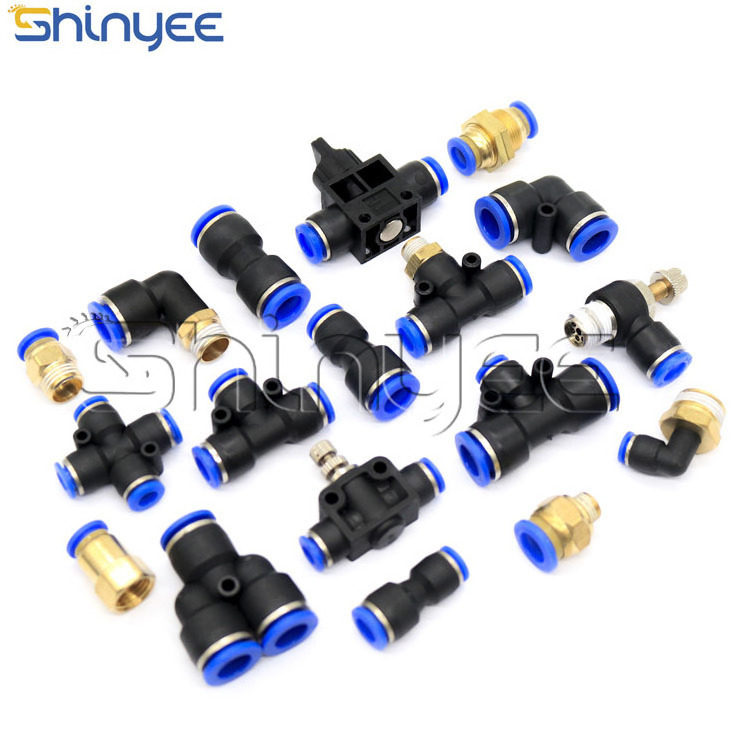 stainless steel pneumatic fitting elbow aluminum fitting 3/8 npt elbow 1/4 push connector connect pipe component air