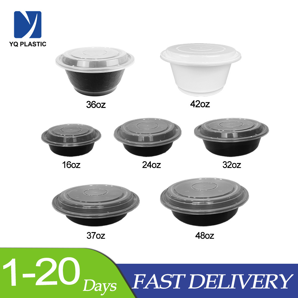 Disposable Food Container Box Restaurant Round Plastic Food Storage Container