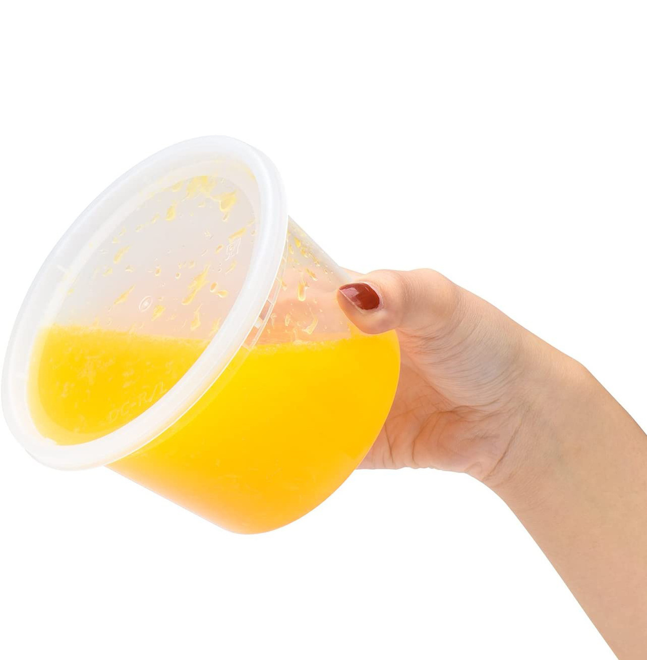 wholesale 448ml /16oz clear round small disposable plastic food salad fruit soup bowl cup container