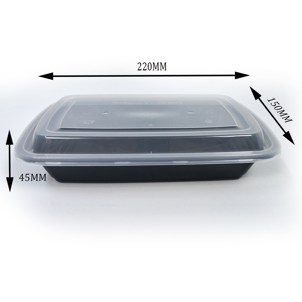 28oz rectangular disposable food packaging containers plastic lunch tiffin box bento boxes with air vent lock