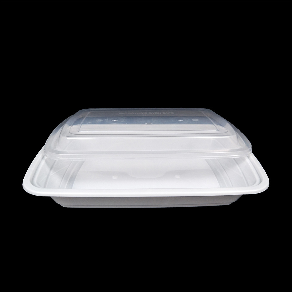 28oz rectangular disposable food packaging containers plastic lunch tiffin box bento boxes with air vent lock