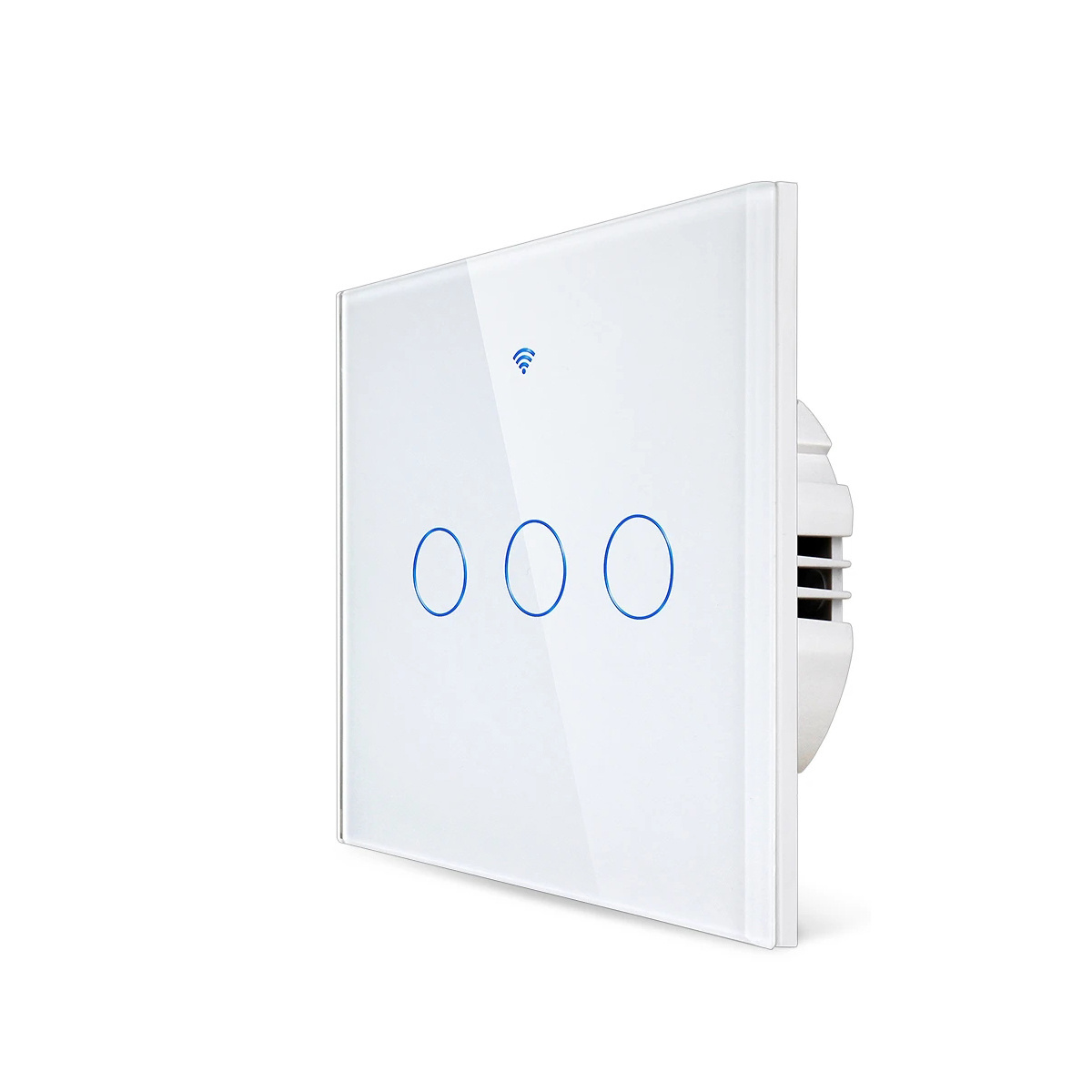 UNKAS Smart Home Switches 1/2/3/4 Gang White Wall Sensor Wifi Touch Light Switch Tuya Control Smart Life Google Alexa